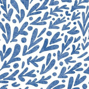 Blue watercolor Foliage