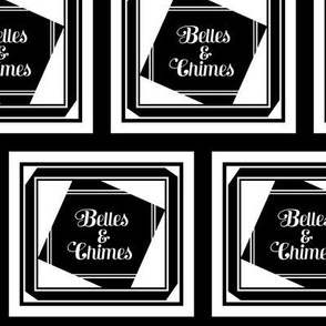 Belles Chimes Logo Black & White Op Art Frame