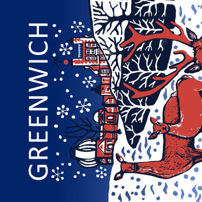 Winter in Greenwich Park Tea Towel