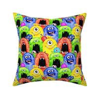 Funny Colorful Scary Monsters XSMALL