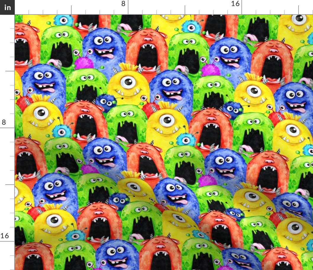 Funny Colorful Scary Monsters XSMALL