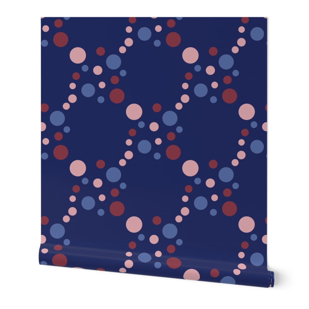 Pink and Blue Abstract Dots