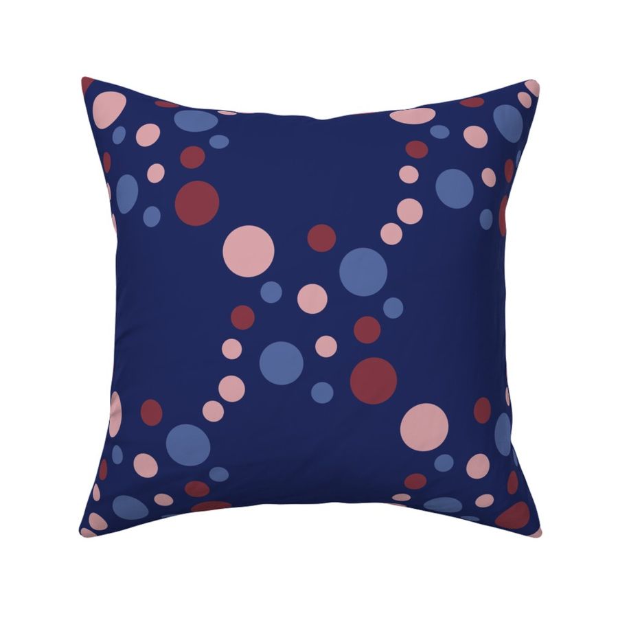 Pink and Blue Abstract Dots