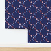 Pink and Blue Abstract Dots