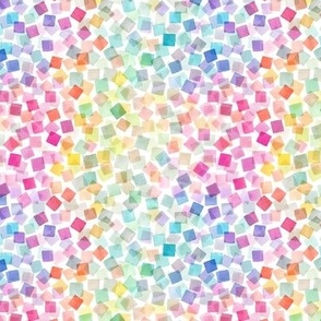 Confetti party plaids Geometric Multicolor Rainbow Micro