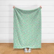 Spring polka dots Green orange