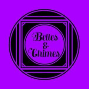 Belles Chimes Logo Art Nouveau Blue Purple