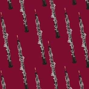 oboe on dark red