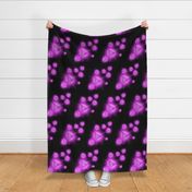 Lg. Radiant Purple Triangles on Black by DulciArt,LLC