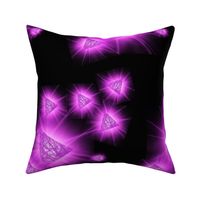 Lg. Radiant Purple Triangles on Black by DulciArt,LLC