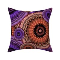 LARGE MANDALA PATCHWORK BICOLOR PURPLE COPPER PSMGE