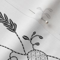 Regency Embroidered Blackwork