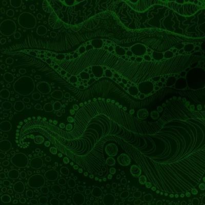 Intricate doodle - deep green