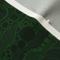 Intricate doodle - deep green