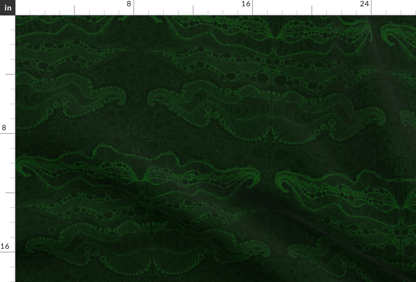 Intricate doodle - deep green