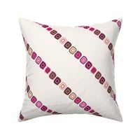 Candy diagonal fuchsia on Cream