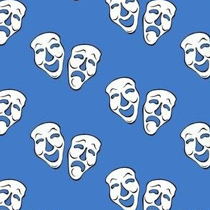 Comedy And Tragedy Fabric, Wallpaper and Home Decor