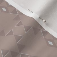 Art Deco Aztec Triangles - Mauve and White