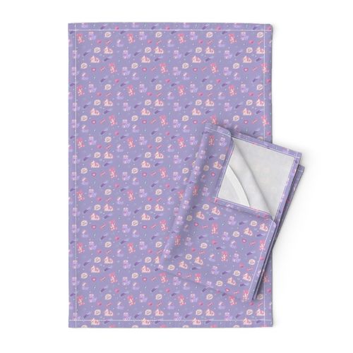 Micro Cute Nurse Fabric on Purple