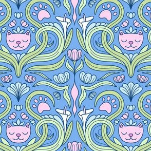 Cat Nouveau Light Blue