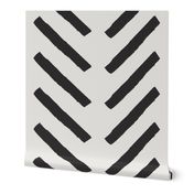 jumbo chunky tribal chevron - black on bone