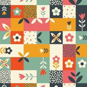 Block pattern, retro checks - Allsorts Collection