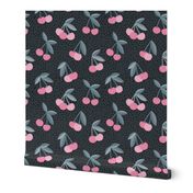 Little Cherry love garden and spots for spring summer nursery design pink charcoal gray 