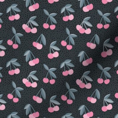 Little Cherry love garden and spots for spring summer nursery design pink charcoal gray 