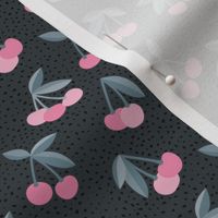 Little Cherry love garden and spots for spring summer nursery design pink charcoal gray 