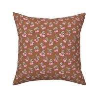 Little Cherry love garden and spots for spring summer nursery design rust copper burnt orange gray pink