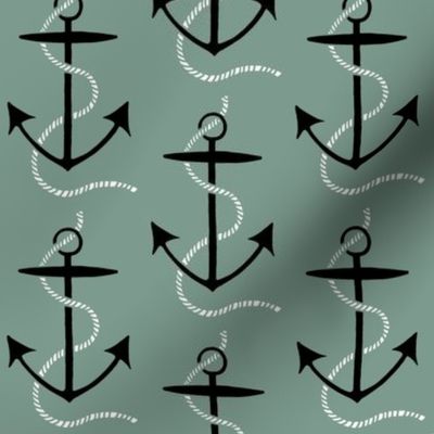 anchors aweigh - sage green