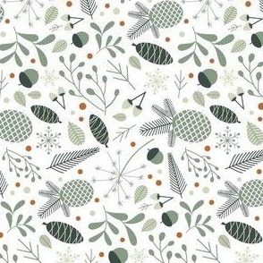 Winter Foliage Tea Towel