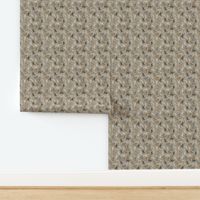 Tiny Trotting Afghan Hounds and paw prints - faux linen