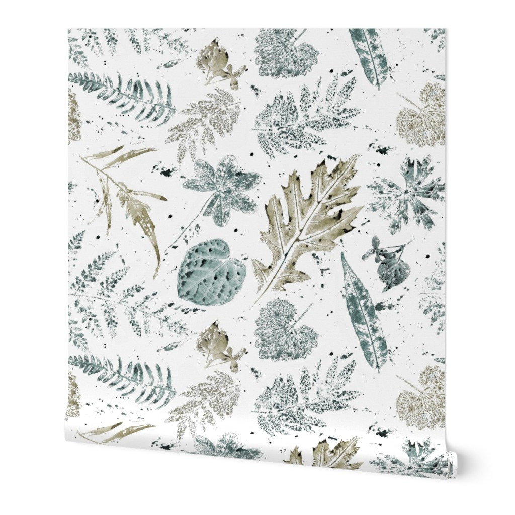 Watercolor Print Leaves jumbo