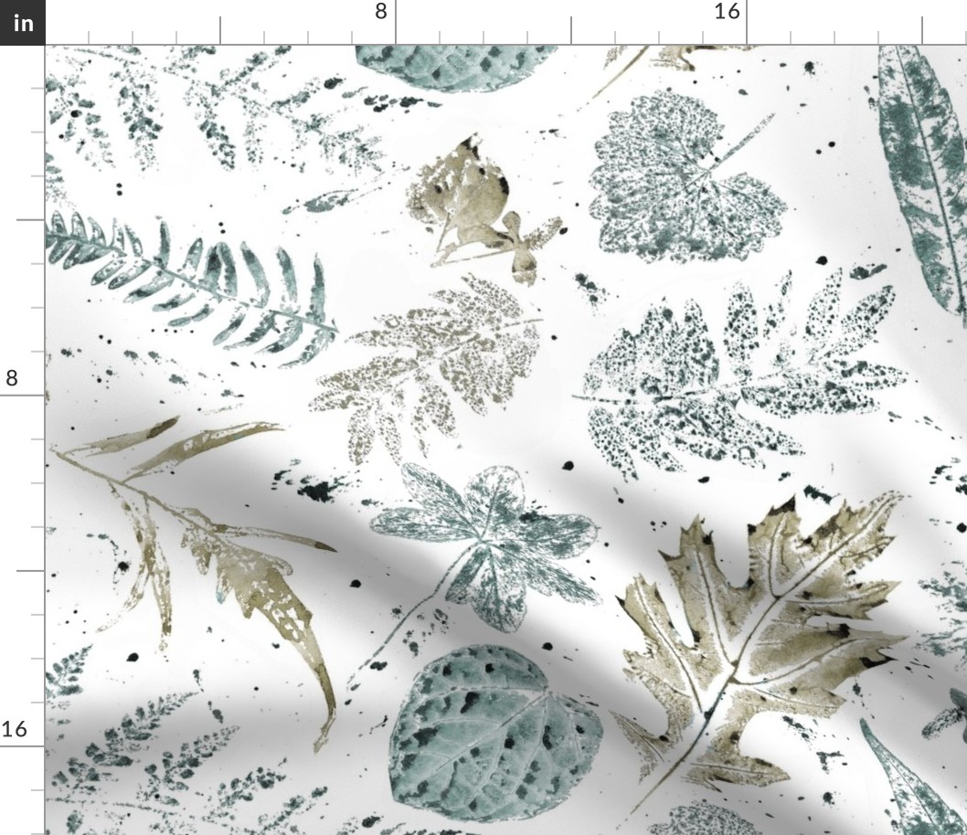 Watercolor Print Leaves jumbo