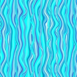 CRAZY STRIPES GARLAND SWIRL ABSTRACTION BLUE TURQUOISE OCEAN SPRING SUMMER FLWRHT