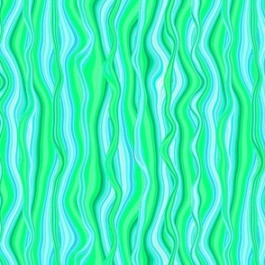 CRAZY STRIPES GARLAND SWIRL ABSTRACTION AQUA TURQUOISE SPRING SUMMER FLWRHT