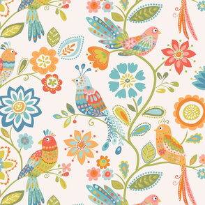 100 Tropical Birds and Flowers
