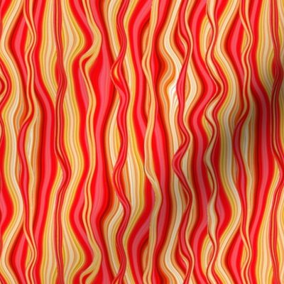 CRAZY STRIPES GARLAND SWIRL ABSTRACTION PINK ORANGE SUMMER FLWRHT