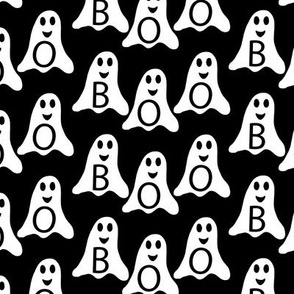 Halloween Boo Ghosts Black