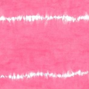 Shibori Stripes on Hot Pink Linen Pattern (large scale) | Wide Ori Nui fabric in bright sherbet pink, Japanese shibori, pink tie dye stripes, bright pink stripes.