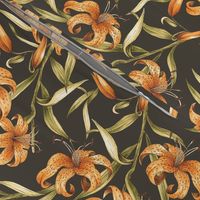 Tiger Lilies - Dark Green