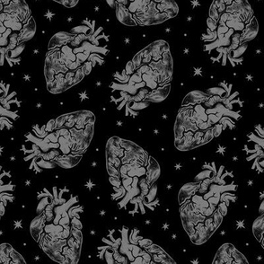 Anatomical Hearts Scatter Grey