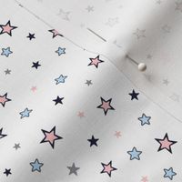 Little pink and blue stars
