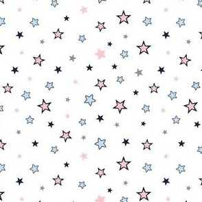 Little pink and blue stars