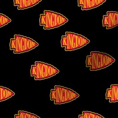 Chiefs Kingdom Arrowheads- Black Background