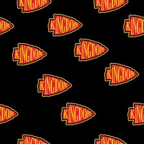 Chiefs Kingdom Arrowheads- Black Background