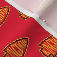 Chiefs Kingdom Arrowheads- Red Background