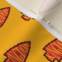 Chiefs Kingdom Arrowheads- Yellow Background