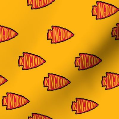 Chiefs Kingdom Arrowheads- Yellow Background